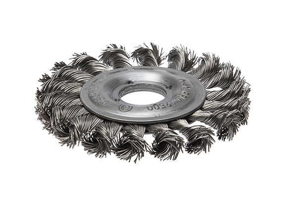 Щетка цилиндрическая, жгутовая, узкий шов, для УШМ № 583 ПрофОснастка Эксперт D175 мм RPM 12500 SS (нерж) 0,5