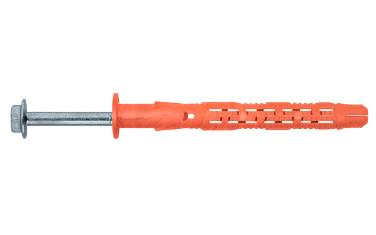 Универсальный фасадный дюбель  с бортиком со стопорным шурупом BFK-STB