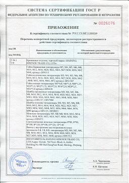 Сертификат на Дюбель распорный тип 3(Т) 7