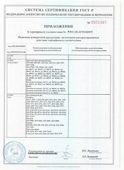 Сертификат на Талрепы открытые “вилка-вилка” ART 8339 вилка сварная 7