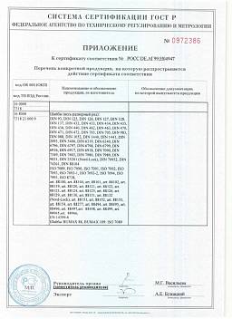 Сертификат на Винт с цилиндрической головкой со шлицем DIN 84 6