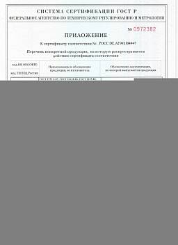 Сертификат на Шайба DIN 433 2